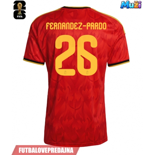 Lacne Muži Futbalové dres Belgicko Matias Fernandez-Pardo #26 MS 2026 Krátky Rukáv - Domáci